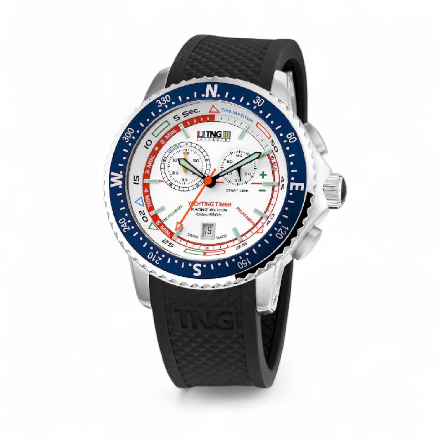 TNG Sailmaster TPU strap black topring navy 10121C