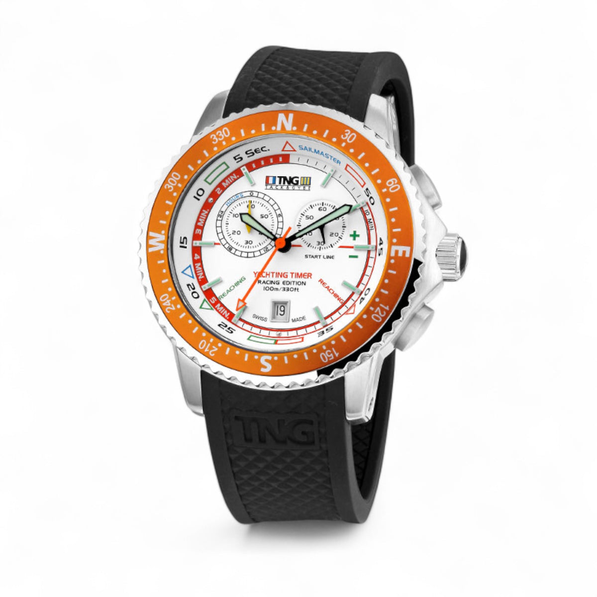 TNG Sailmaster TPU strap black topring orange 10121C