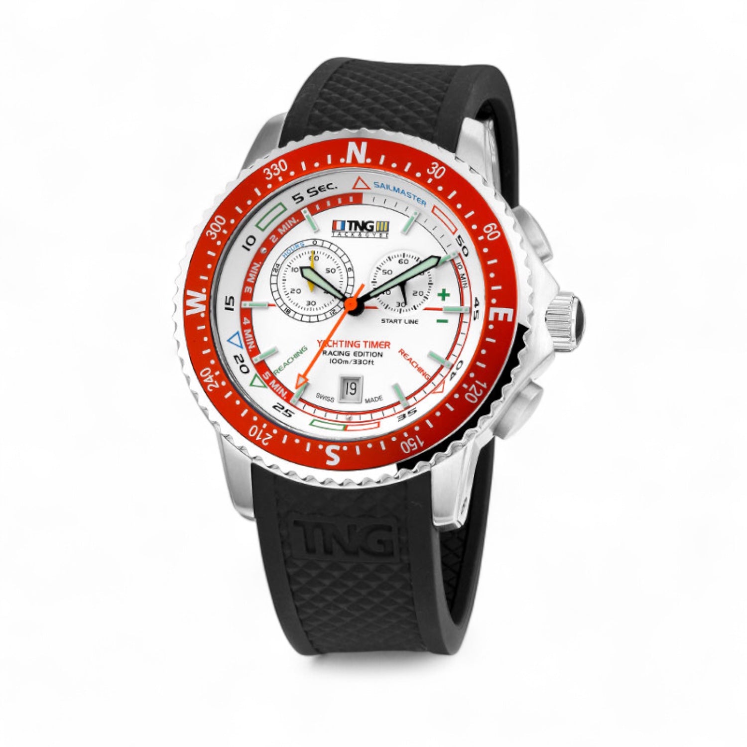 TNG Sailmaster TPU strap black topring red 10121C