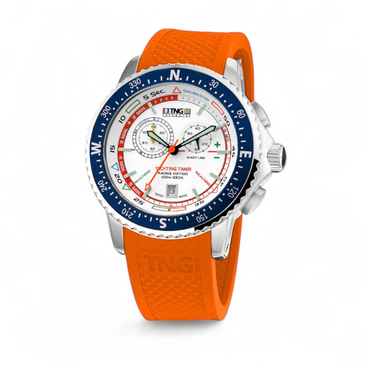 TNG Sailmaster TPU strap orange topring blue 10121C