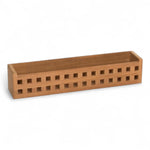 Teak opbergrek 50 cm – nautisch wandrek voor aan boord of thuis, ongeolied
