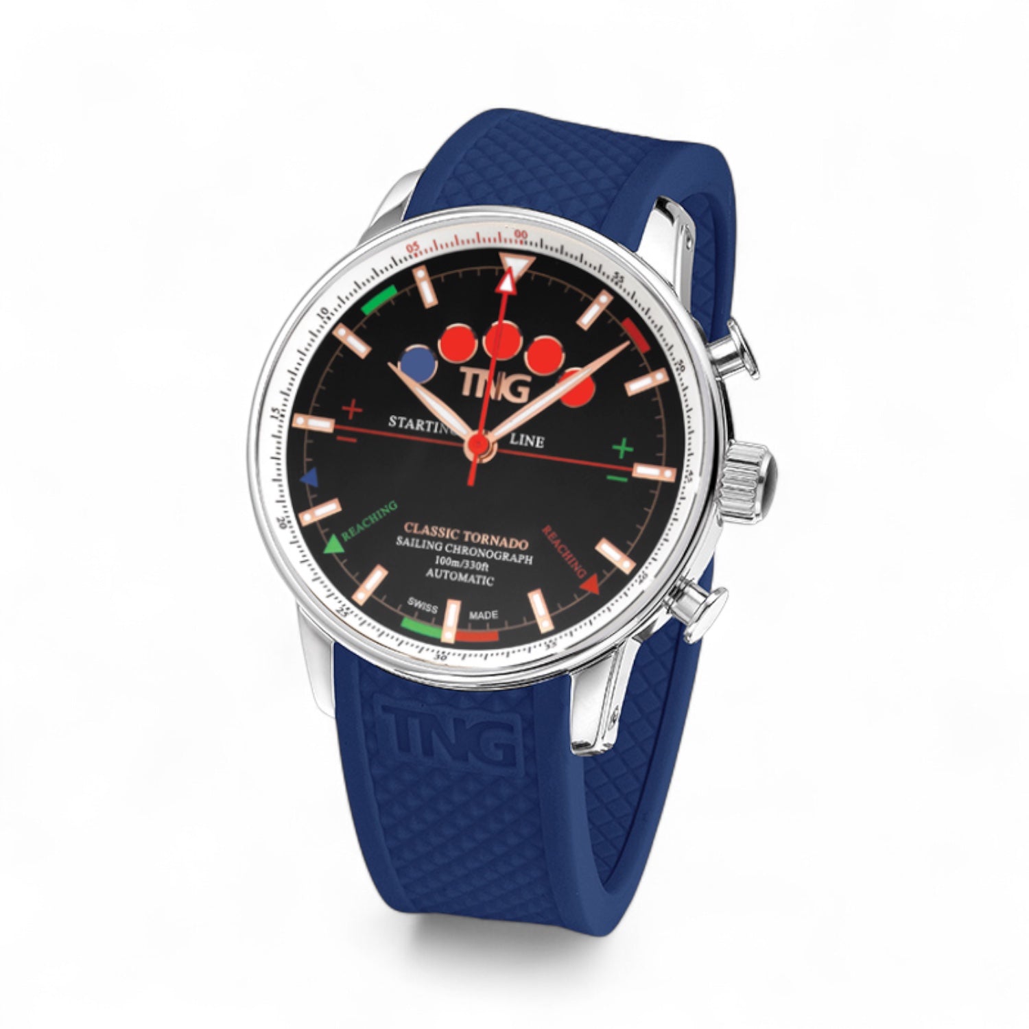 Tng Classic Tornado Blue TPU strap black dial 10151E 