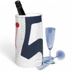 Trend marine wijn koeler navy met fles wijn