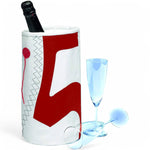 Trend marine wijn koeler rood met wijn fles