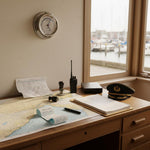 VION A100 getijdenmeter – tide indicator hangend in het haven kantoor