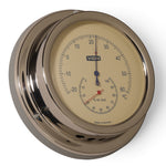 VION A104TH thermo/hygrometer 127 mm – ivoren wijzerplaat, gepolijst rvs