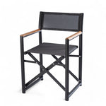 Varaschin regisseursstoel Victor - aluminium met teak, antraciet grijs