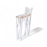 Varaschin regisseursstoel Victor - aluminium met teak, wit  ingeklapt