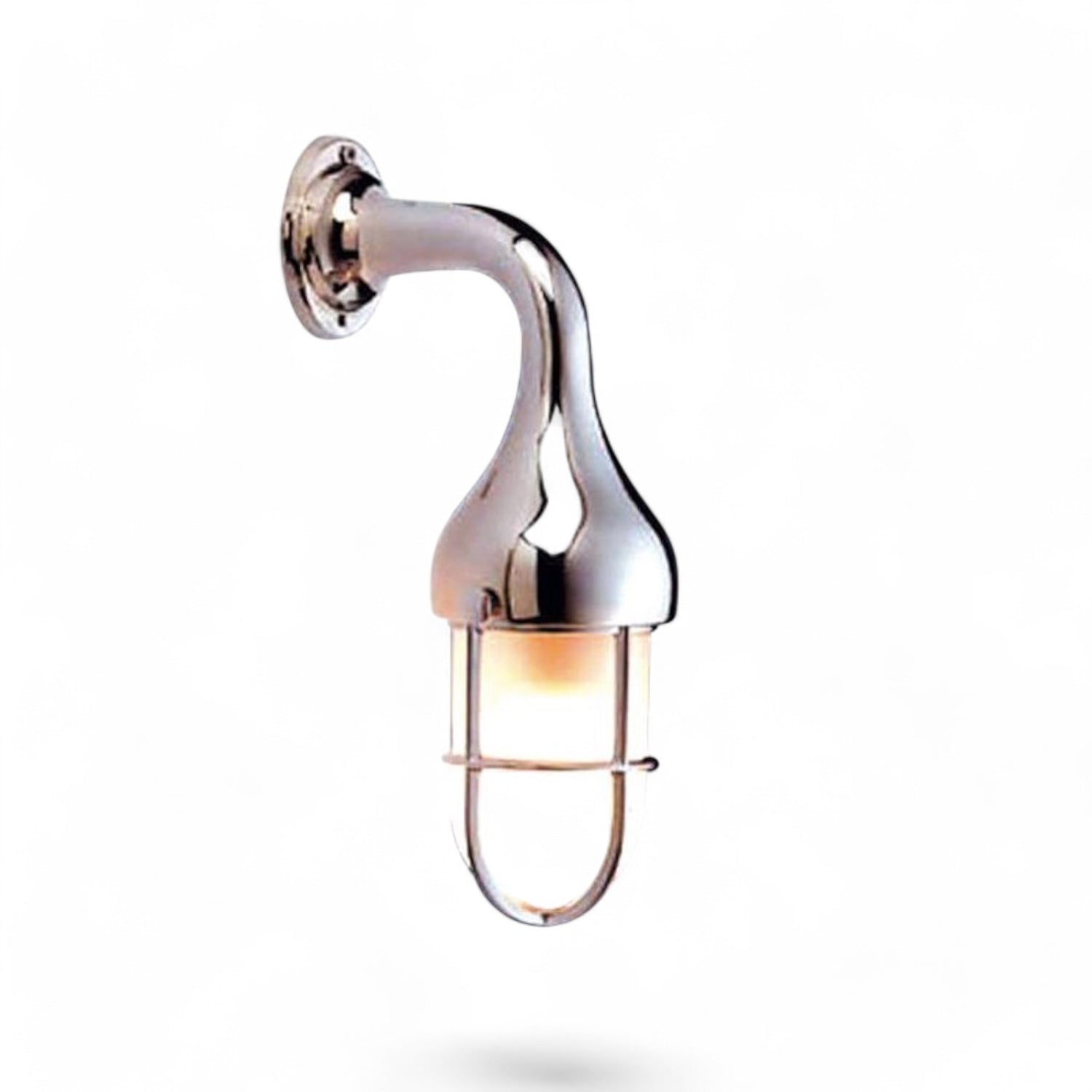 Waterdichte buitenlamp – chroom, druppelvorm, nautische stijl van Foresti & Suardi