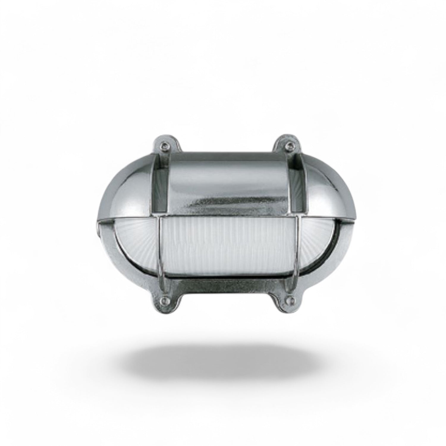 Waterdichte buitenlamp – chroom, ovaal, moderne nautische uitvoering, Foresti & Suardi 