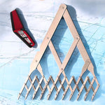 Weems & Plath 6 inch Ten Point Divider RVS op een kaart