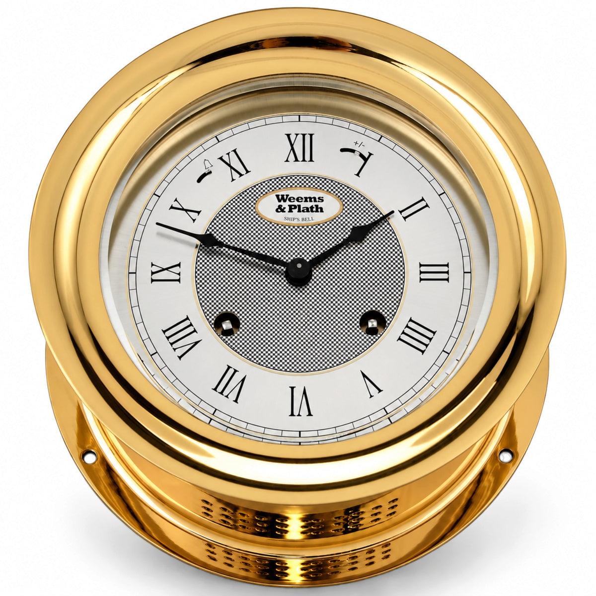Weems & Plath Anniversary mechanische scheepsklok 178 mm – messing, Romeinse cijfers
