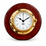Weems & Plath Ronde montageplaat met mahonieafwerking 178 mm met klok