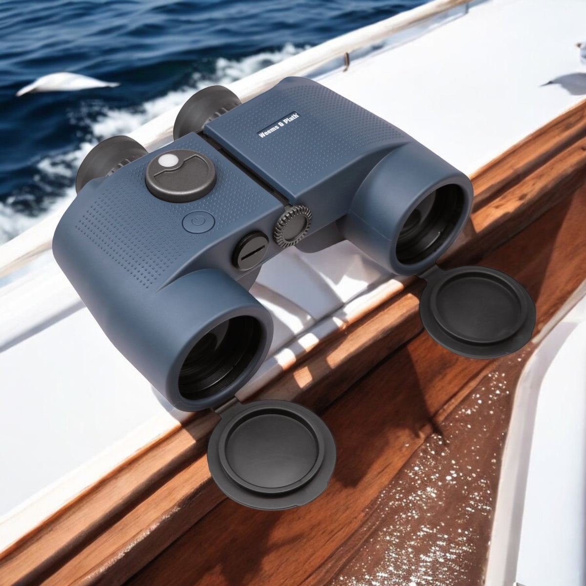 Weems & Plath Sport verrekijker 7x50 Wayfinder met kompas on the boat