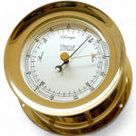 Weems en Plath Atlantis barometer 140 x 73 mm - stijlvolle aneroide maritieme luchtdrukmeter 200700HA messing