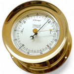 Weems en Plath Atlantis barometer 140 x 73 mm - stijlvolle aneroide maritieme luchtdrukmeter 200700 messing