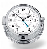 Wempe Admiral II getijdenklok 185 x 70 mm - quartz uurwerk, functioneel, stijlvol chroom kleur