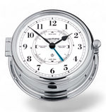 Wempe Admiral III getijdenklok 185 x 70 mm - quartz uurwerk, functioneel, stijlvol chroom kleur