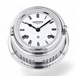 Wempe Bremen II verchroomd messing scheepsklok met scheepsbel 150 x 75 mm – mechanisch, 8-daagse power reserve