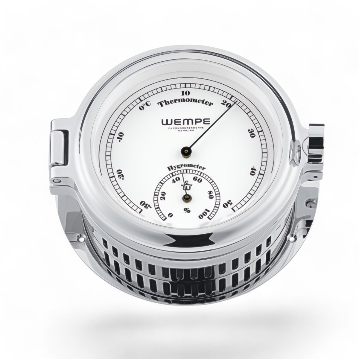 Wempe Cup II chroom comfortmeter 140 x 47 mm - roestvrijstaal, luxe combinatie-instrument