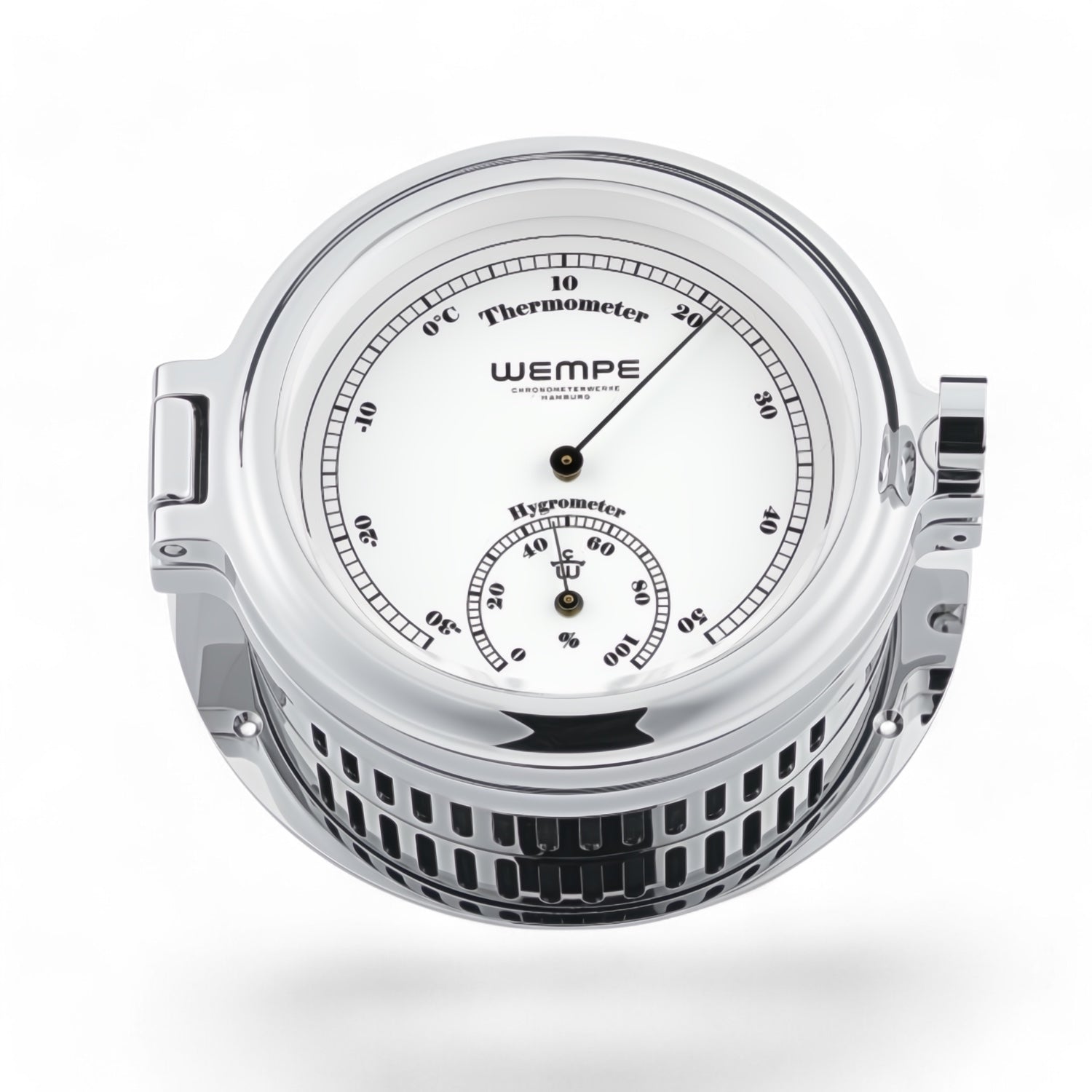 Wempe Cup II chroom comfortmeter 140 x 47 mm - roestvrijstaal, luxe combinatie-instrument