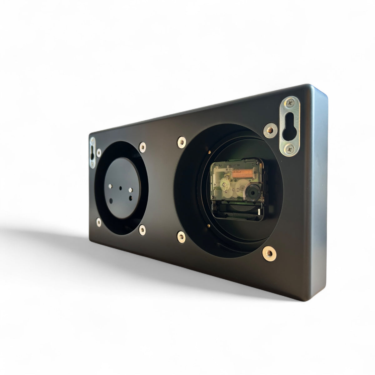 Wempe Navigator II combinatie-instrument - klok, weerstation, zwart aluminium, rechthoekig achterkant