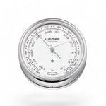 Wempe Pilot barometer met witte wijzerplaat 100 x 35 mm -  gepolijst roestvrij staal, LumiNova-indexen