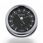 Wempe Pilot barometer met zwarte wijzerplaat 100 x 35 mm -  gepolijst roestvrij staal, LumiNova-indexen