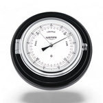 Wempe Skipper barometer 210 x  50 mm - klassiek model op luxe plaat, chroom hoogglans zwart