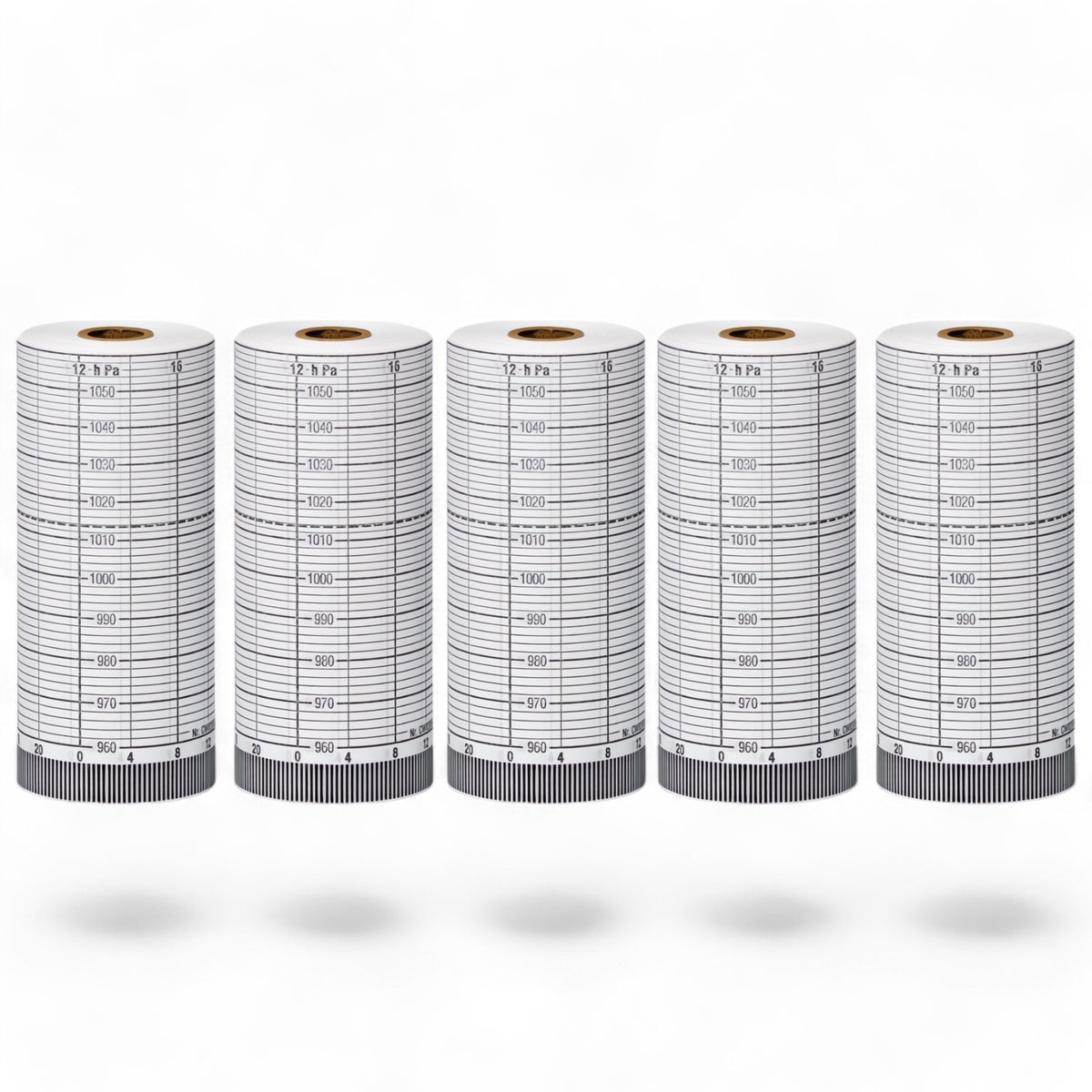 Wempe diagram 5 rollen hPa voor Marine barograaf - 365 dagen