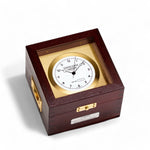 Wempe messing chronometer - scheepsklok PRO, gecertificeerd, mahonie behuizing