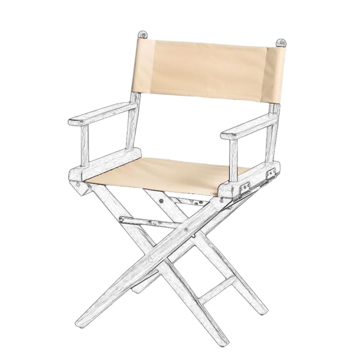 arc marine canvas bekleding voor regisseursstoel I kleur beige